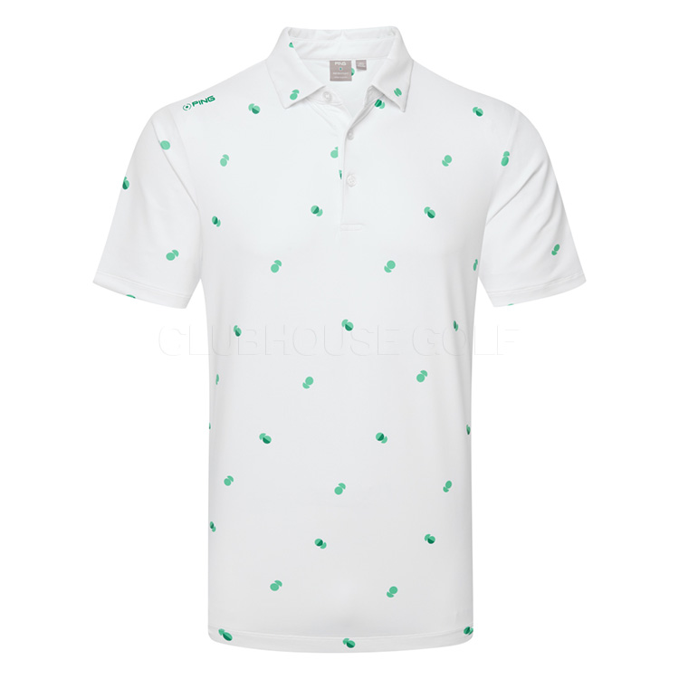 Ping Two Tone Golf Polo Shirt White / Aquarius Multi
