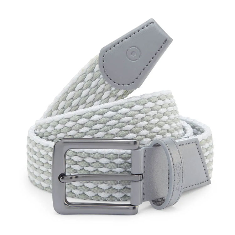Ping Stretch Webbing Golf Belt Pearl Grey / White