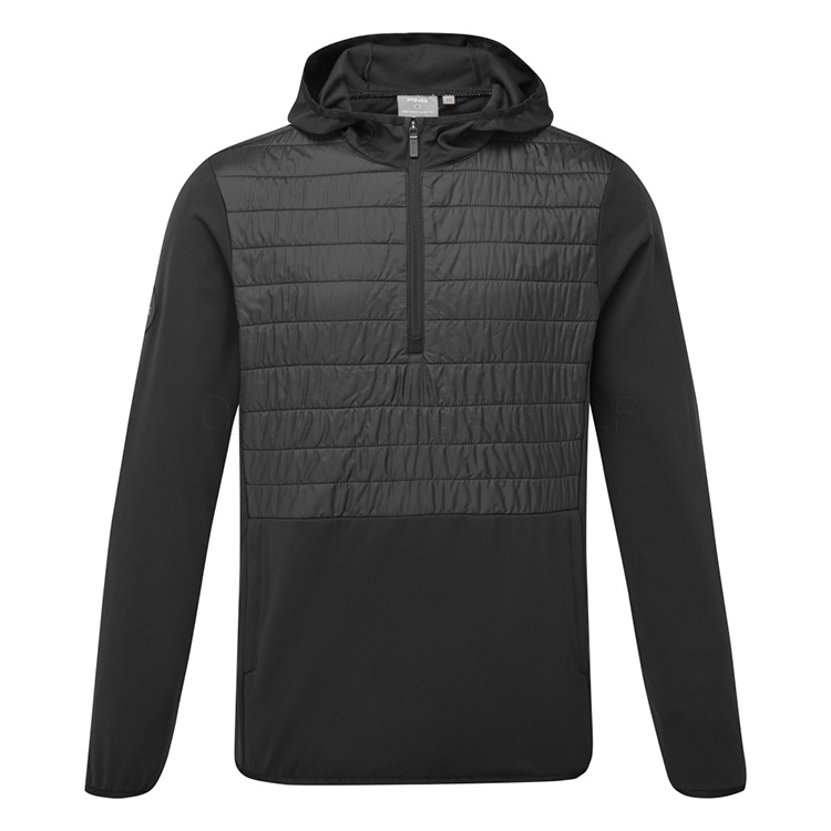Ping Norse Primaloft S5 Zoned Hooded Golf Wind Jacket Black / Black