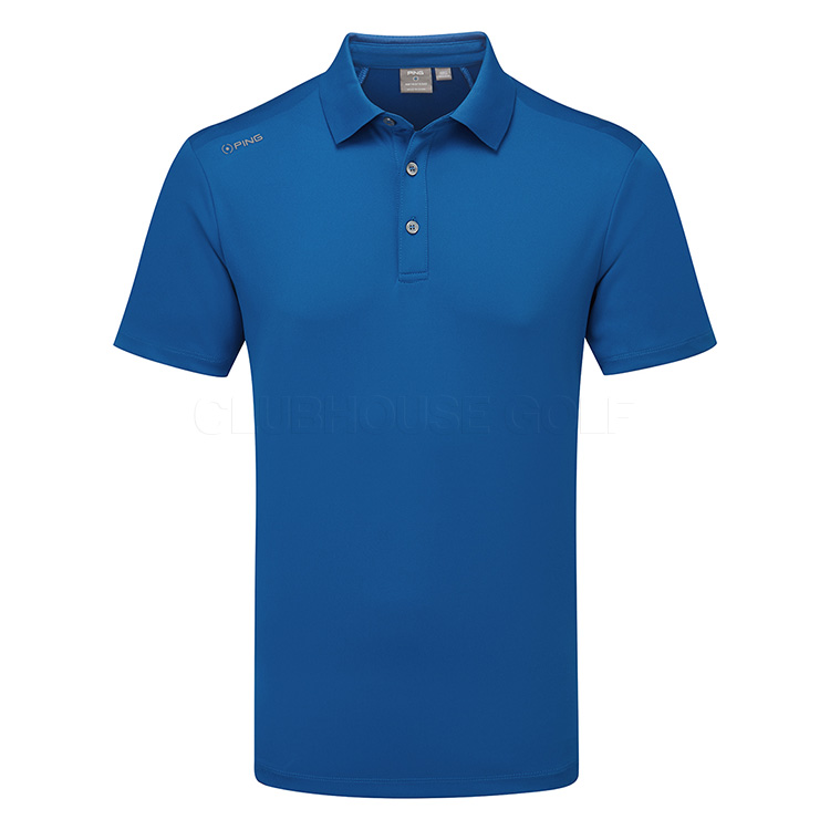 Ping Lindum Golf Polo Shirt Snorkel Blue
