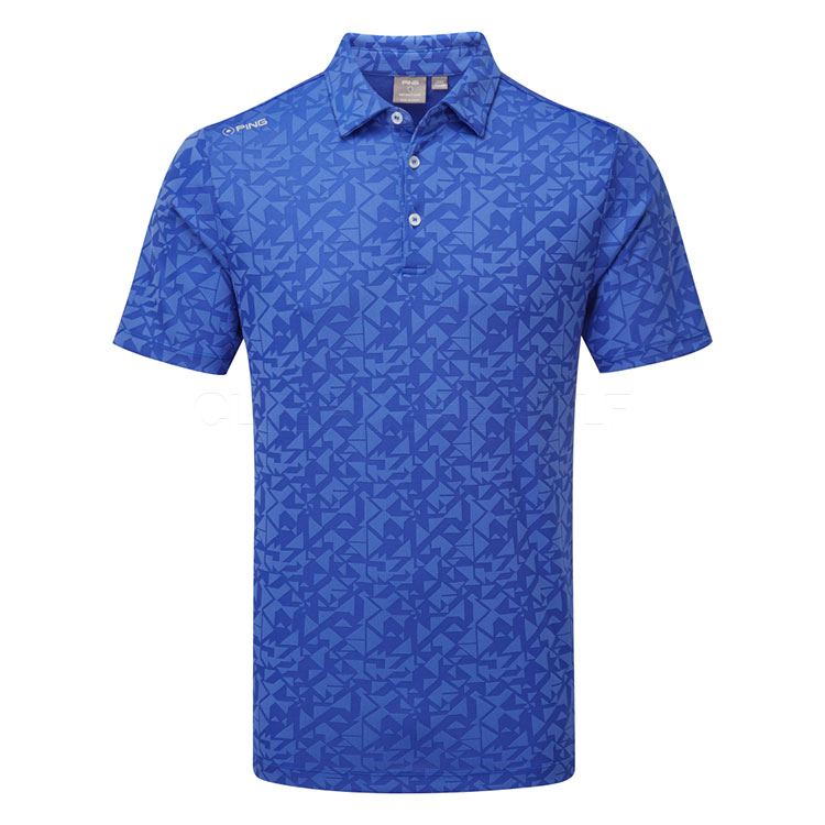 Ping Geo-Camo Golf Polo Shirt Ultra Blue