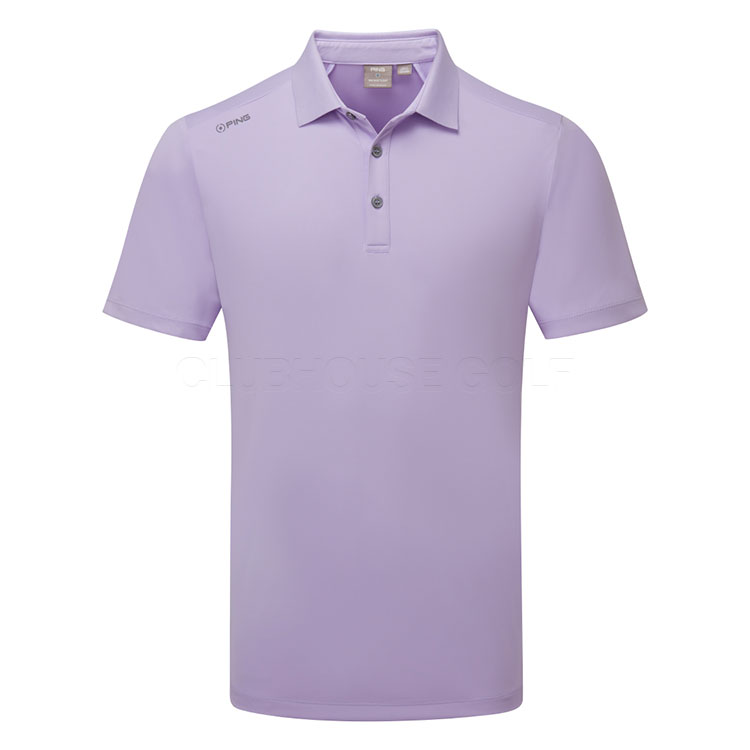 Ping Lindum Golf Polo Shirt Purple Ash