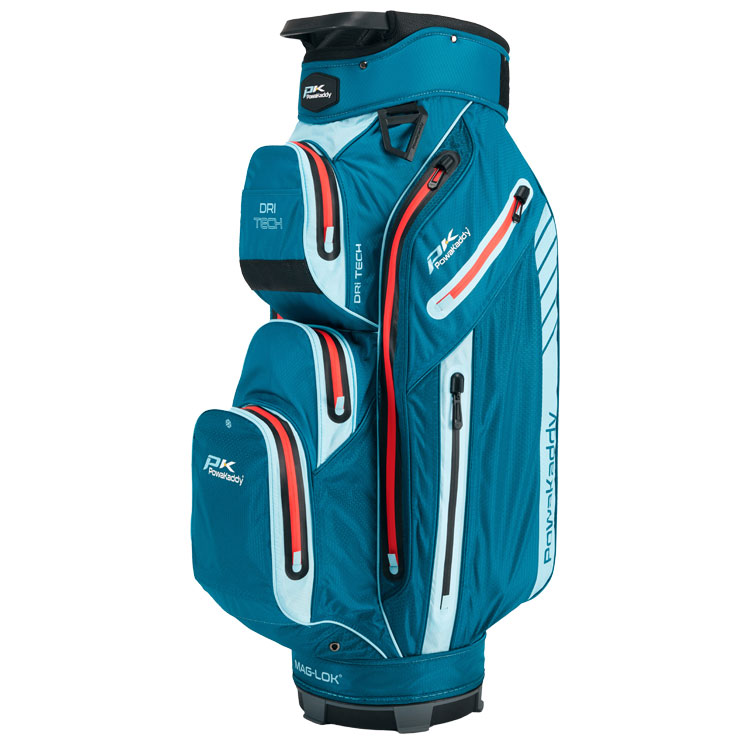 PowaKaddy 2024 Dri Tech Golf Cart Bag Blue / Baby Blue / Red