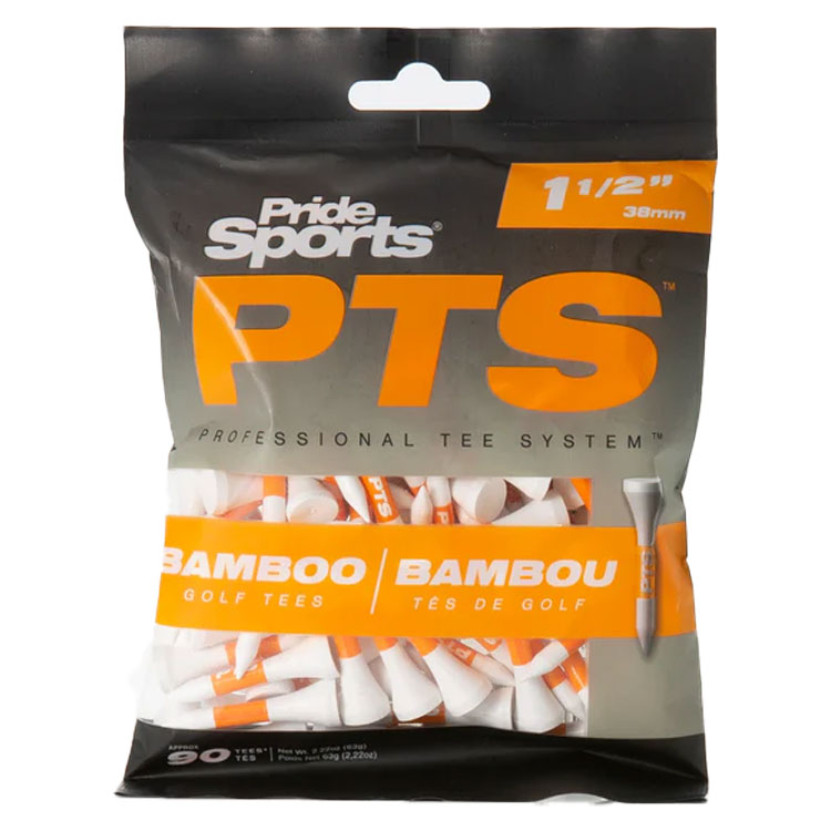Pride PTS Bamboo 1 1/2″ Golf Tees (90 Pack) Orange