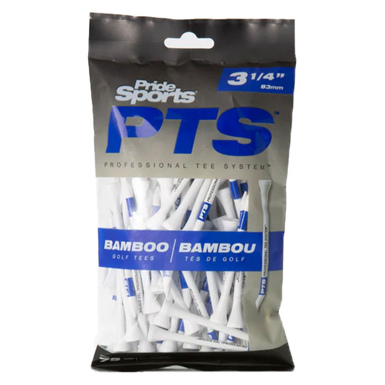 Pride PTS Bamboo 3 1/4″ Golf Tees (75 Pack) Blue