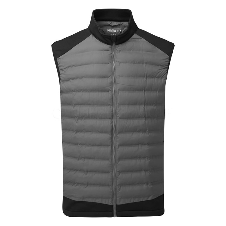 ProQuip ThermaTec 2 Quilted Golf Wind Vest Black / Grey