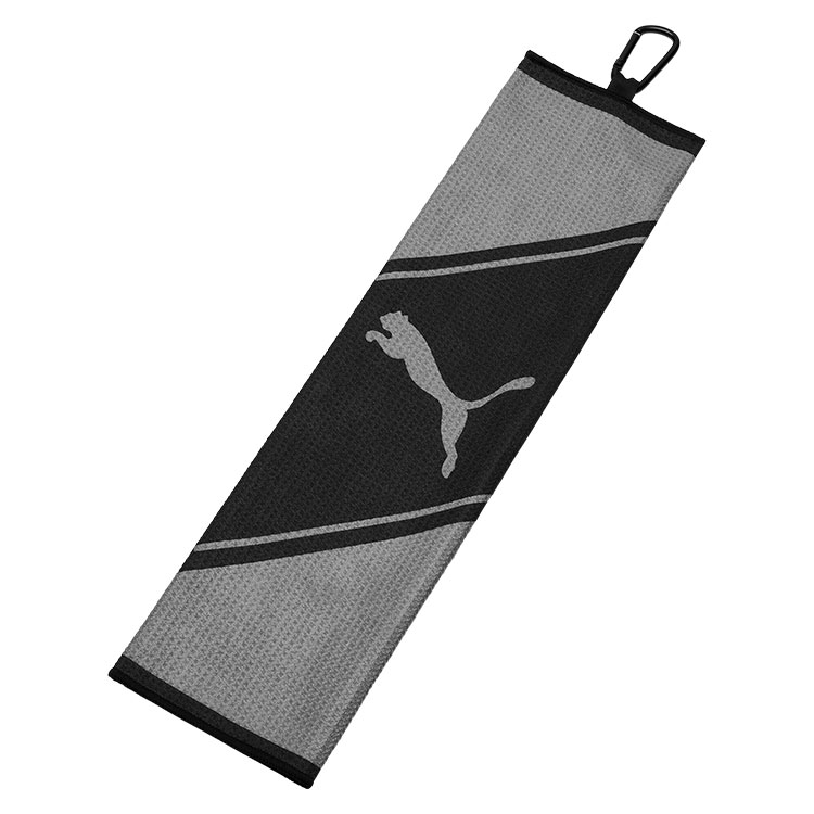 Puma Tri-Fold Golf Towel Black / Grey