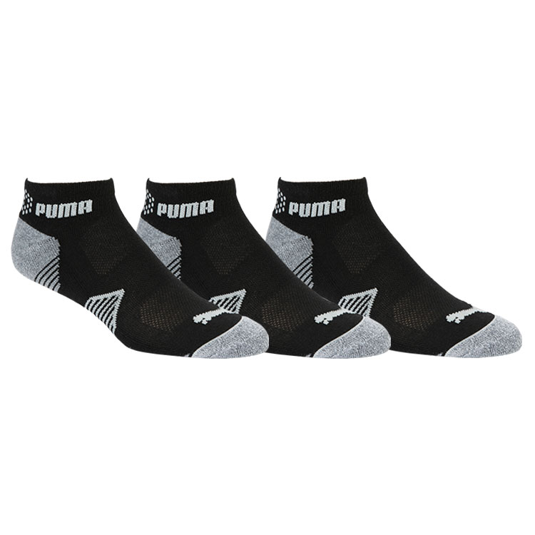 Puma Essential Quarter Cut Golf Socks (3 Pack) Black