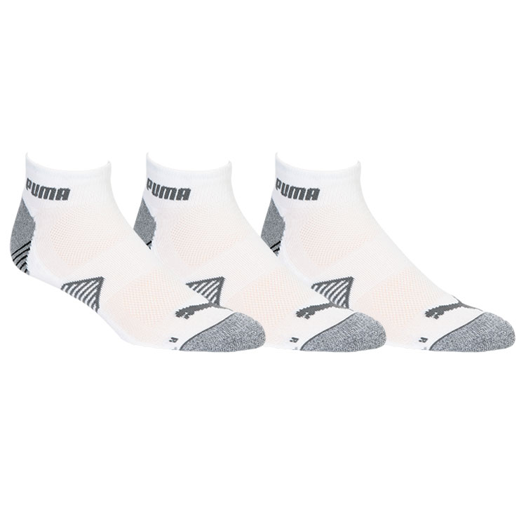 Puma Essential Quarter Cut Golf Socks (3 Pack) White