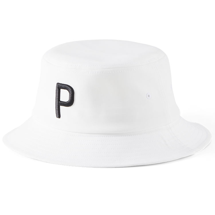 Puma P Bucket Golf Hat Bright White