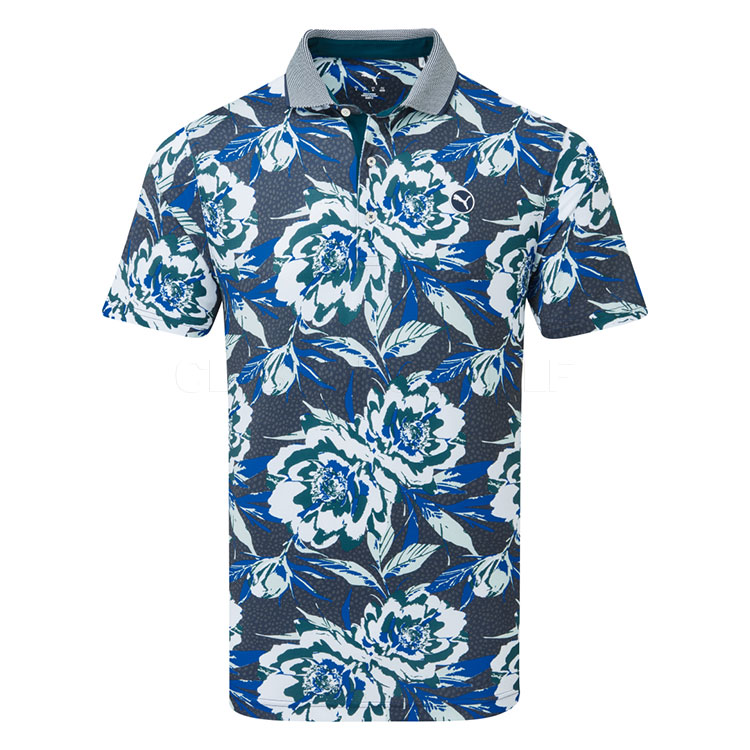 Puma MATTR Beautiful Game Golf Polo Shirt Deep Navy / White Glow