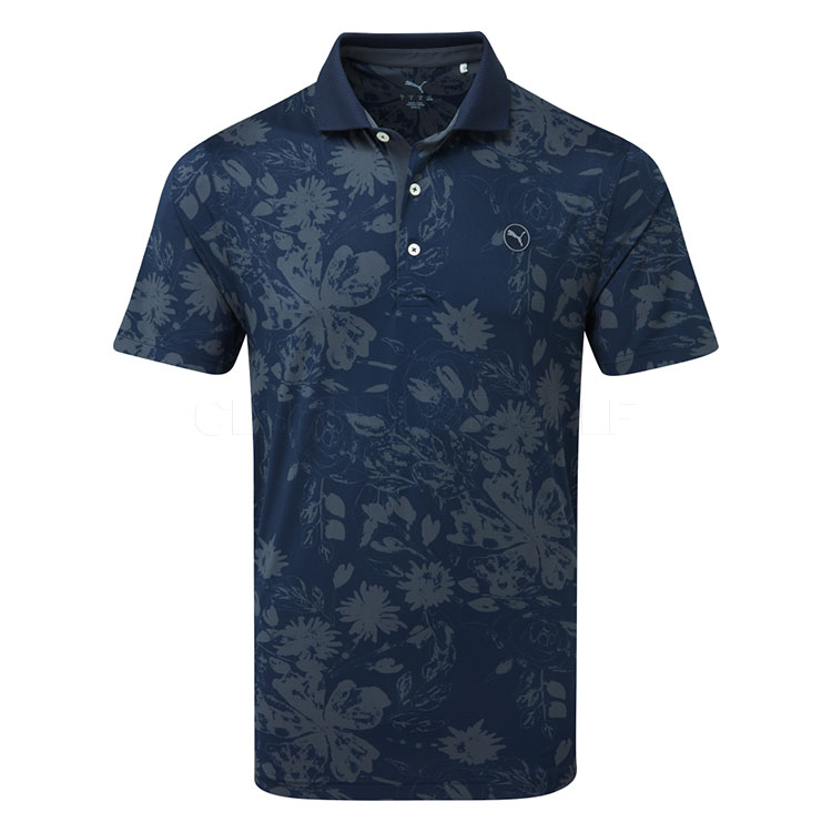 Puma MATTR Rose Golf Polo Shirt Deep Navy / Strong Grey