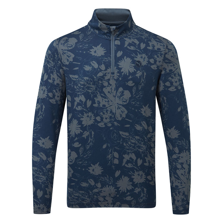 Puma Pure 2.0 Rose 1/4 Zip Golf Sweater Deep Navy / Strong Grey