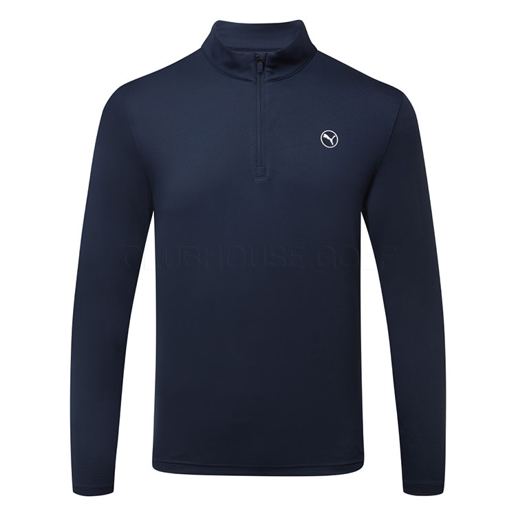 Puma Pure 2.0 Texture 1/4 Zip Golf Sweater Deep Navy