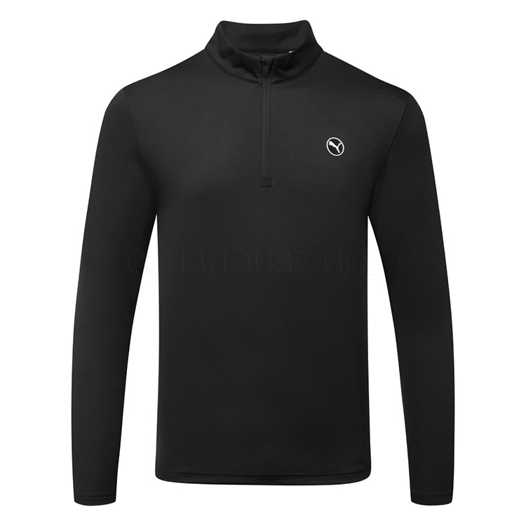 Puma Pure 2.0 Texture 1/4 Zip Golf Sweater Puma Black