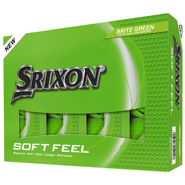 Srixon Soft Feel Brite Golf Balls Green Balls  /  Dozen