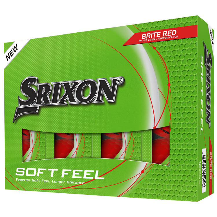 Srixon Soft Feel Brite Golf Balls Red Balls  /  Dozen