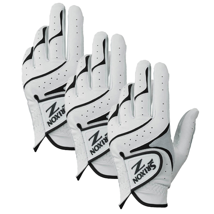 Srixon All Weather Golf Glove (3 Pack) White  /  Right Handed Golfer