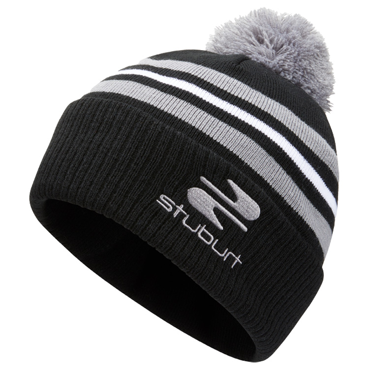 Stuburt Noble Bobble Golf Beanie Black / Ash