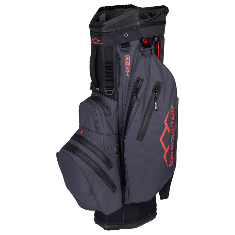 Sun Mountain H2NO Lite Golf Cart Bag Black / Steel / Red