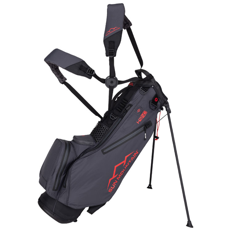 Sun Mountain H2NO Lite Speed Golf Stand Bag Black / Steel / Red