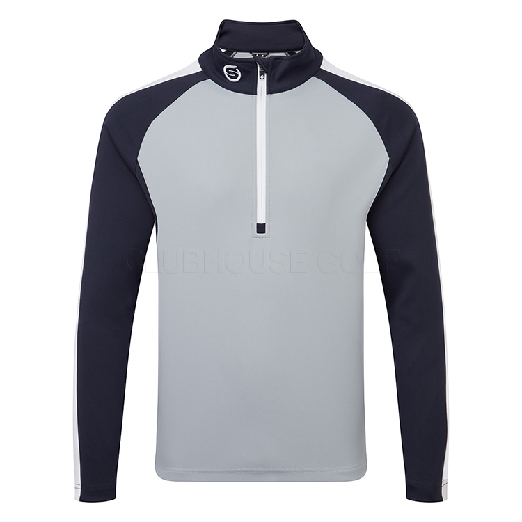 Sunderland Aspen Mid Layer Golf Top Silver / Navy / White