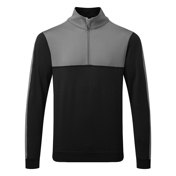 Sunderland Arizona Mid Layer Golf Top Black / Gunmetal