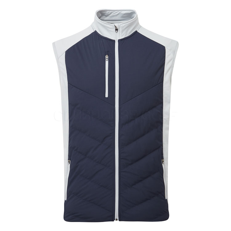 Sunderland Andorra Padded Thermal Golf Wind Vest Navy / Silver