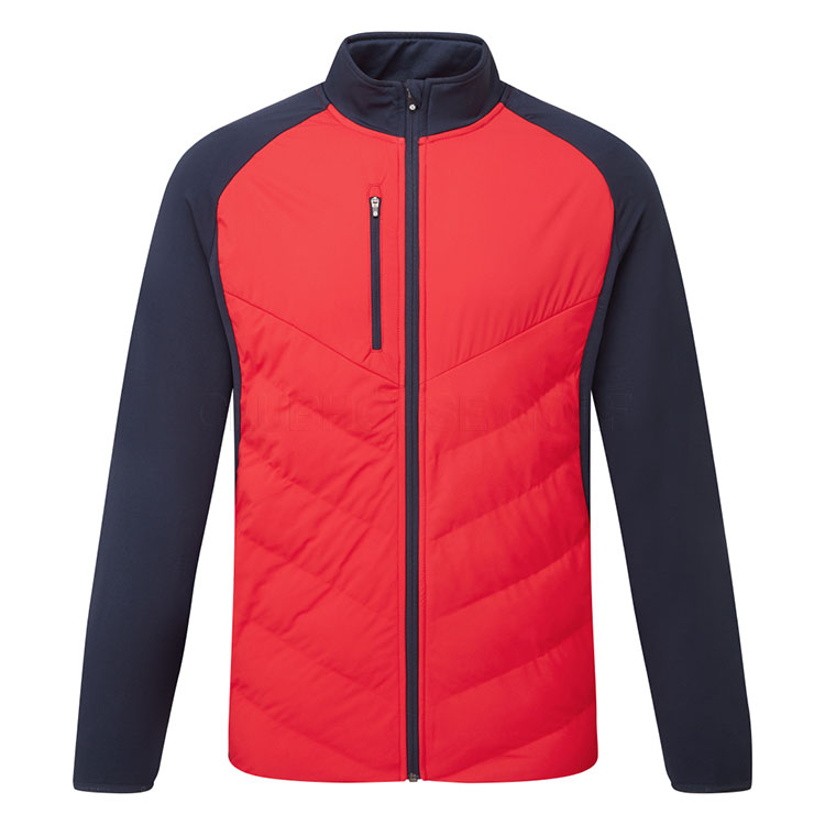 Sunderland Davos Padded Thermal Golf Wind Jacket Red / Navy