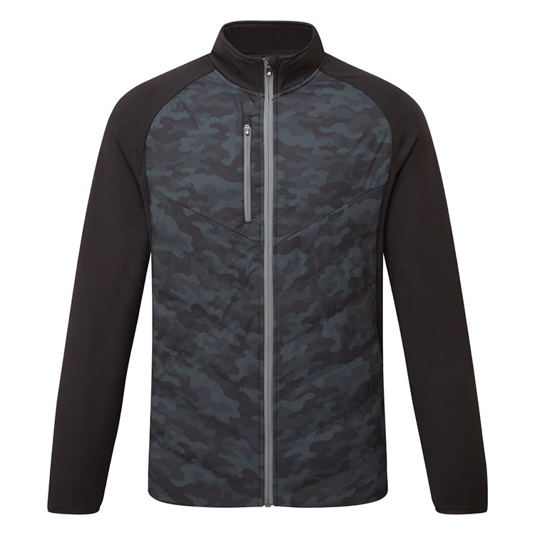 Sunderland Davos Padded Thermal Golf Wind Jacket Black Camo / Gunmetal