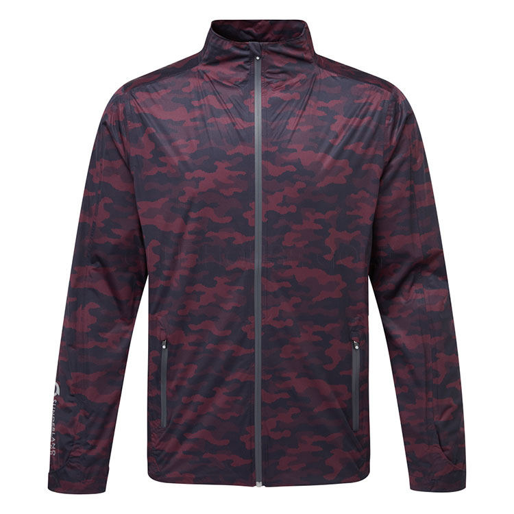 Sunderland Whisper Dry Pro-Lite Waterproof Golf Jacket Mulberry Camo / Navy