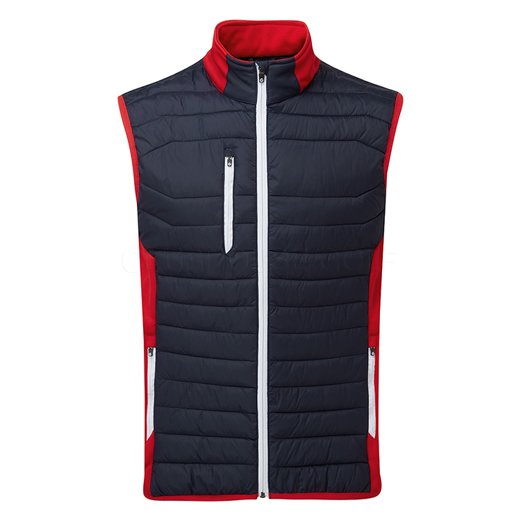 Sunderland Anton Padded Thermal Golf Wind Vest Navy / Red / White