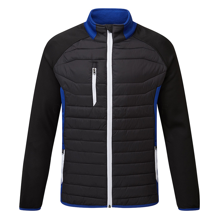 Sunderland Zermatt Padded Thermal Golf Wind Jacket Black / Electric Blue / White