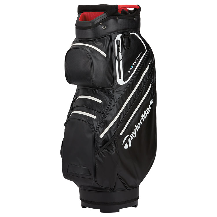 TaylorMade Storm Dry Waterproof Golf Cart Bag Black / White / Red