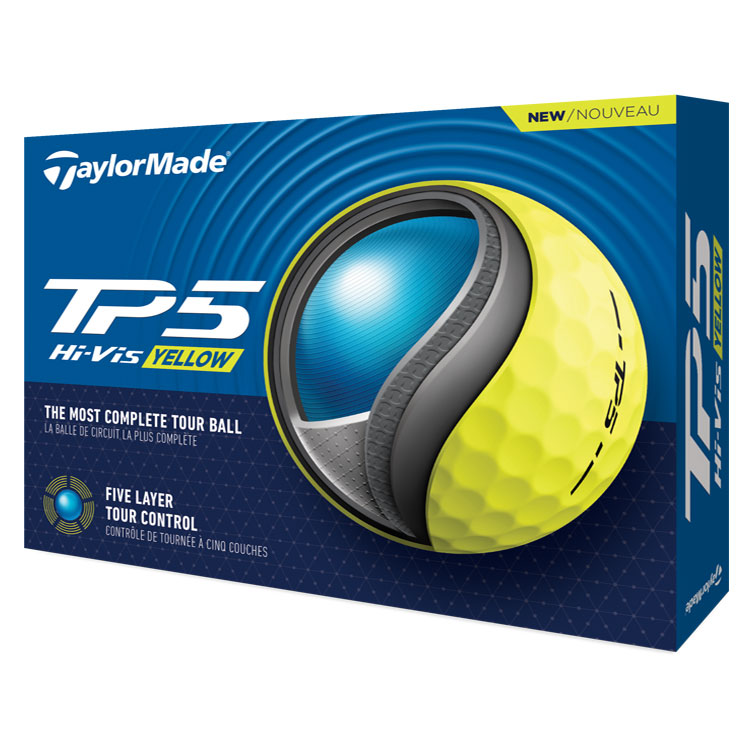 TaylorMade TP5 Golf Balls Yellow Balls  /  Dozen