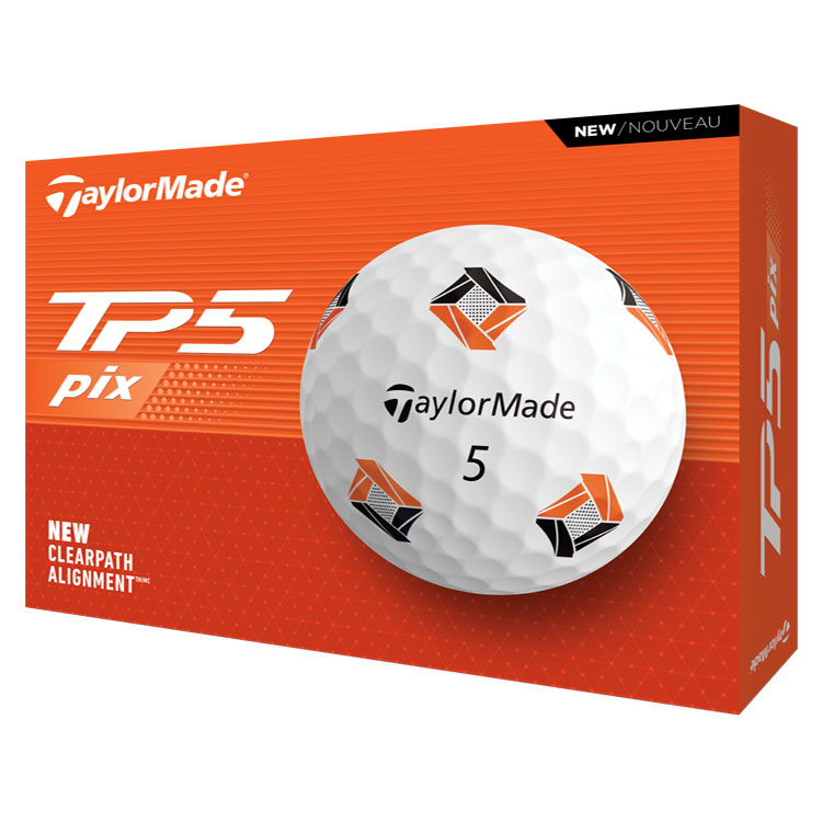 TaylorMade TP5 Pix Golf Balls White Balls  /  Dozen