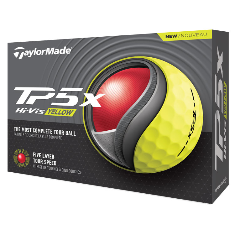 TaylorMade TP5x Golf Balls Yellow Balls  /  Dozen