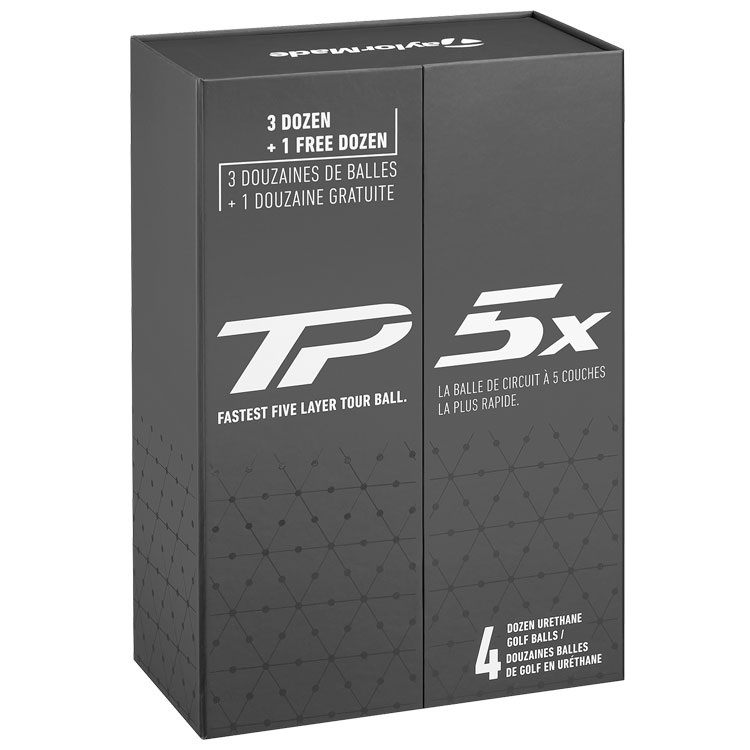 TaylorMade TP5x Golf Balls (4 For 3) White Balls  /  4 Dozen