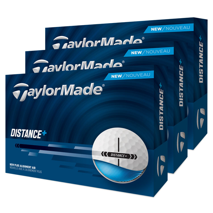 TaylorMade Distance Plus Golf Balls (3 For 2) White Balls  /  3 Dozen