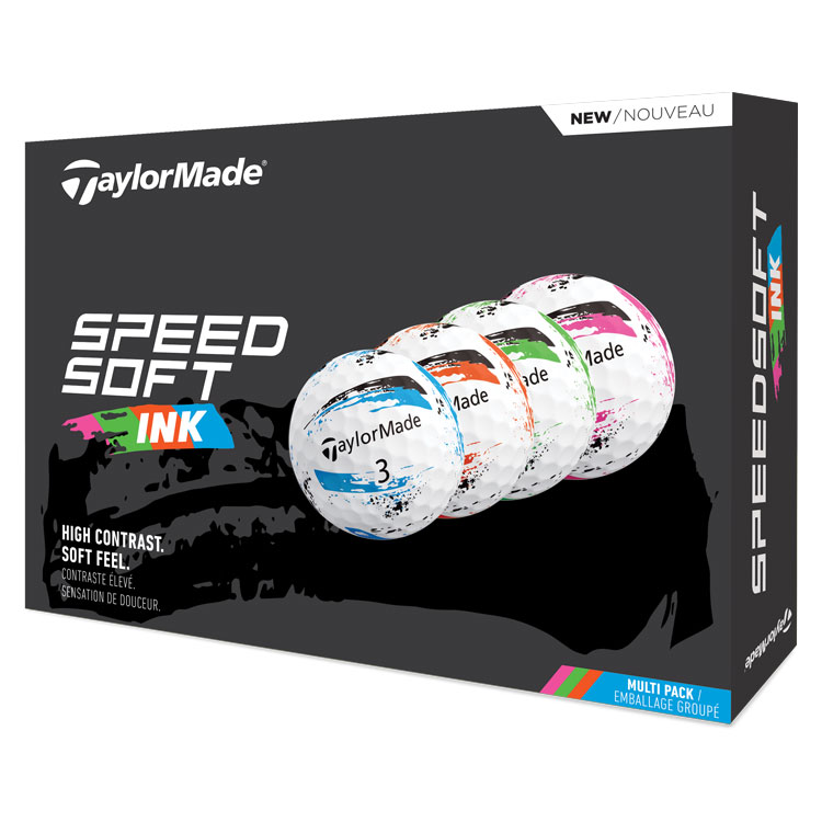TaylorMade SpeedSoft Ink Golf Balls Multi Balls  /  Dozen