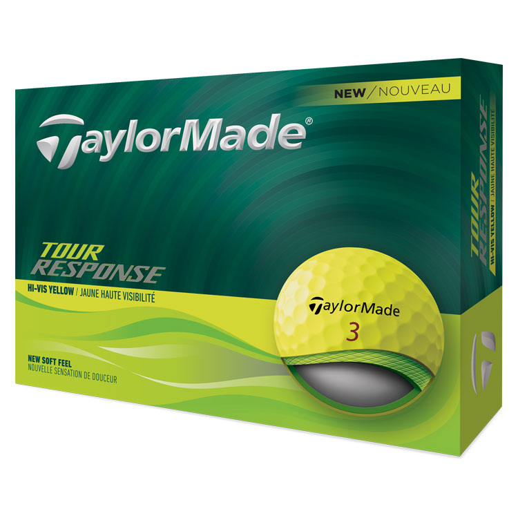 TaylorMade Tour Response Golf Balls Yellow Balls  /  Dozen