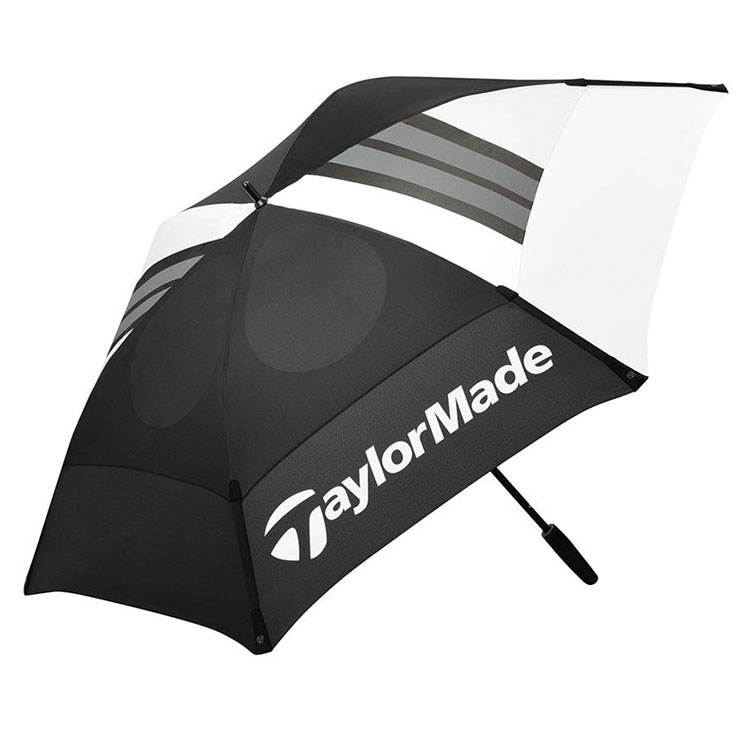 TaylorMade Tour Double Canopy 68 Inch Golf Umbrella Black / White / Red