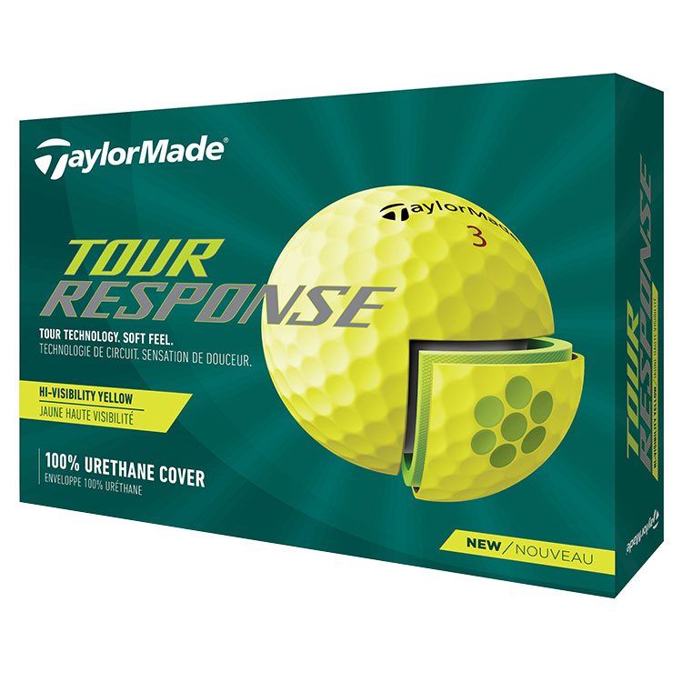 TaylorMade 2024 Tour Response Golf Balls Yellow Balls  /  Dozen
