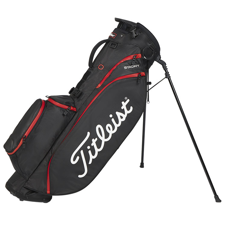 Titleist Players 4 StaDry Golf Stand Bag Black / Black / Red