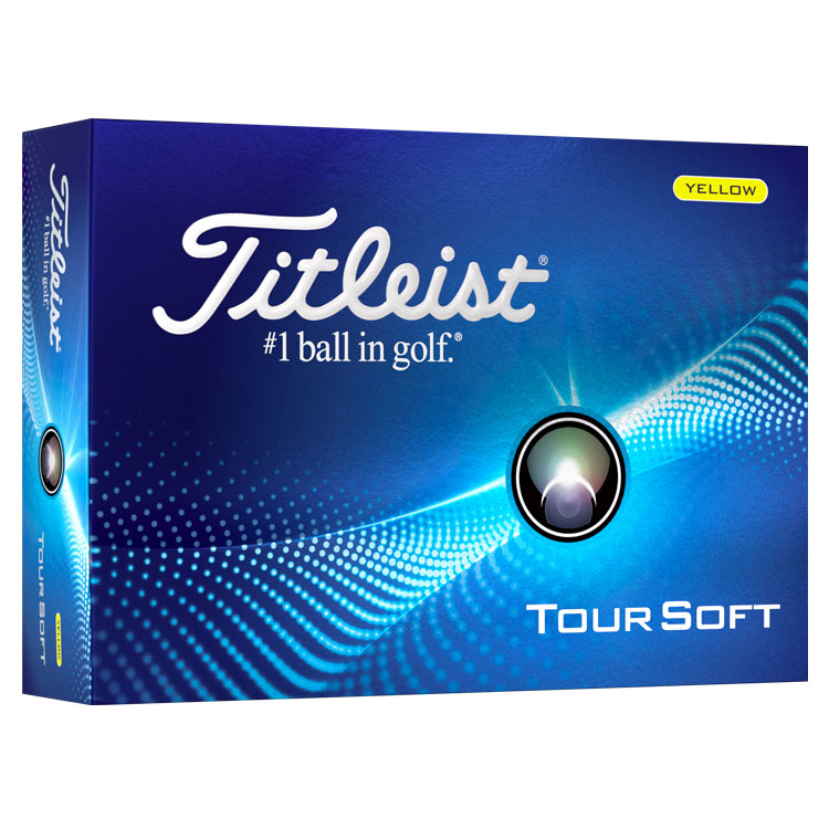Titleist Tour Soft Personalised Text Golf Balls Yellow Balls