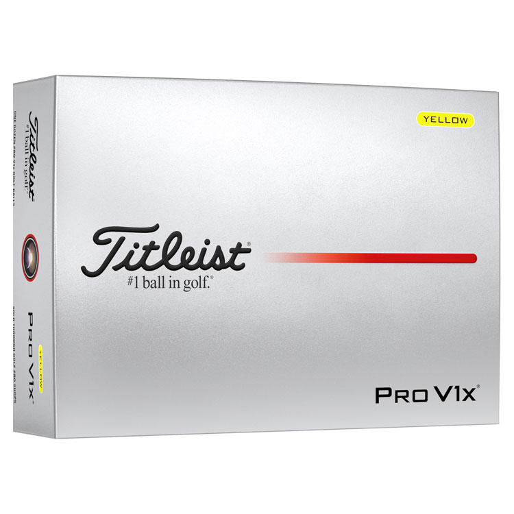 Titleist Pro V1x Personalised Text Golf Balls Yellow Balls