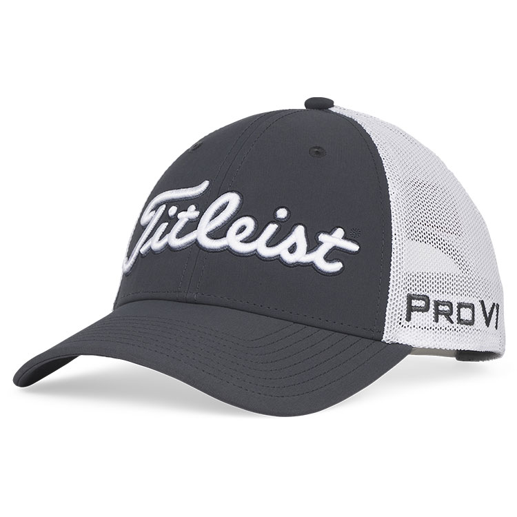 Titleist Tour Performance Mesh Golf Cap Charcoal / White