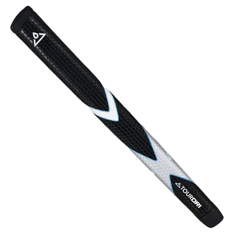 TourDri Midsize PU Putter Golf Grip Black / Silver / Blue