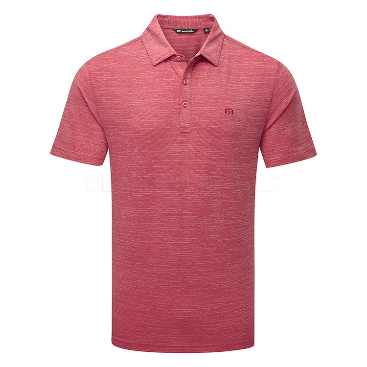 TravisMathew The Heater Golf Polo Shirt Heather Scooter