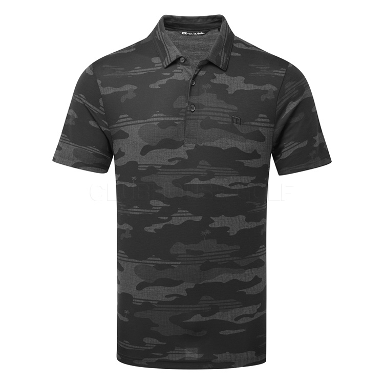 TravisMathew Beachside Stealth Golf Polo Shirt Black